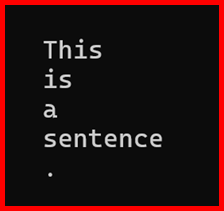 Picture showing the output of tokens in spacy